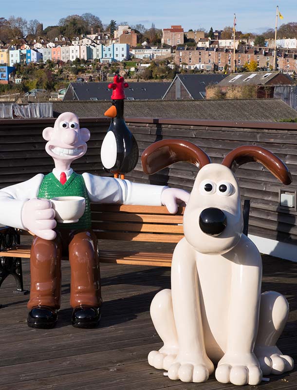 Wallace and Gromit sculptures